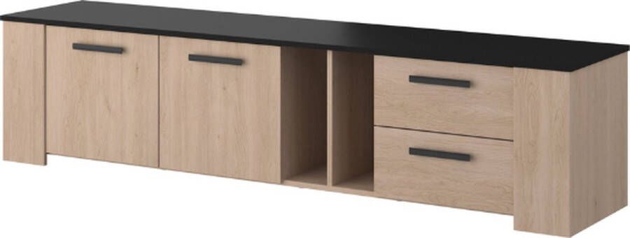 Parisot TV Meubel TV-meubel Hongkong met 2 deuren & 2 lades 182cm Bruin; Zwart