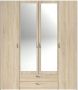 Parisot Vari -kast Oak Decor 4 scharnierende deuren + 2 spiegels + 2 laden L 160 x H 185 x D 51 cm - Thumbnail 2