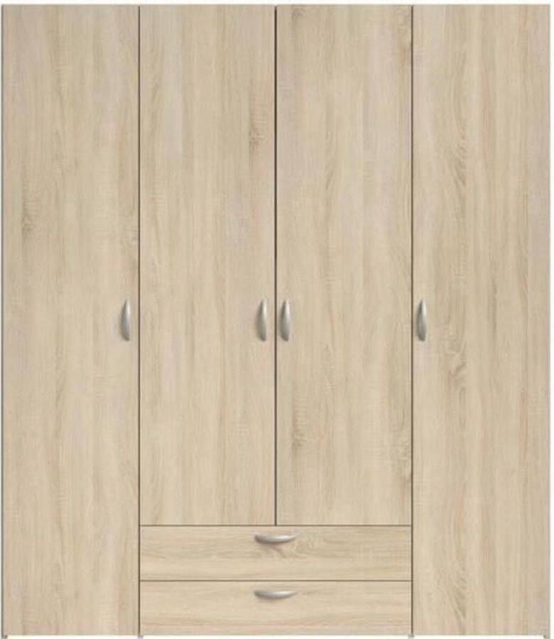 PARISOT Varia Cabinet Chene Decor 4 scharnierende deuren + 2 laden L 160 x H 185 x D 51 cm - Foto 2