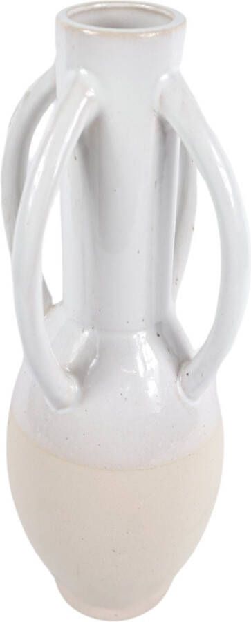 Parlane Vaas Lorenzo wit 41 cm decoratieve vaas van keramiek kunst vaas bloempot voor binnen keramieken vazen vaas met handvaten voor op tafel
