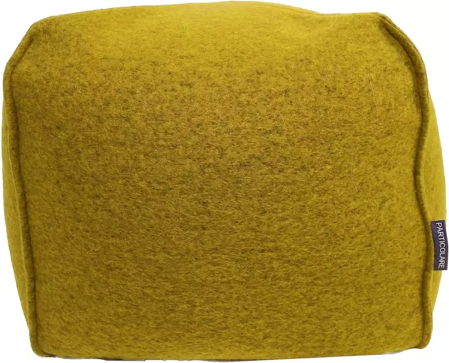 Particolare Poef Fluffy Cooked Wool Geel- 066