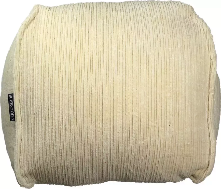 Particolare Poef Fluffy Ribcord Off White-566