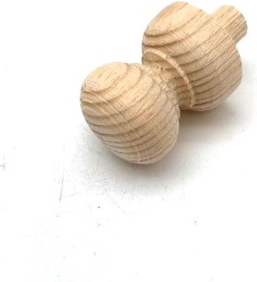 Parts & Pieces Houten knopje Grenen rond met stift 20mm (10 stuks)