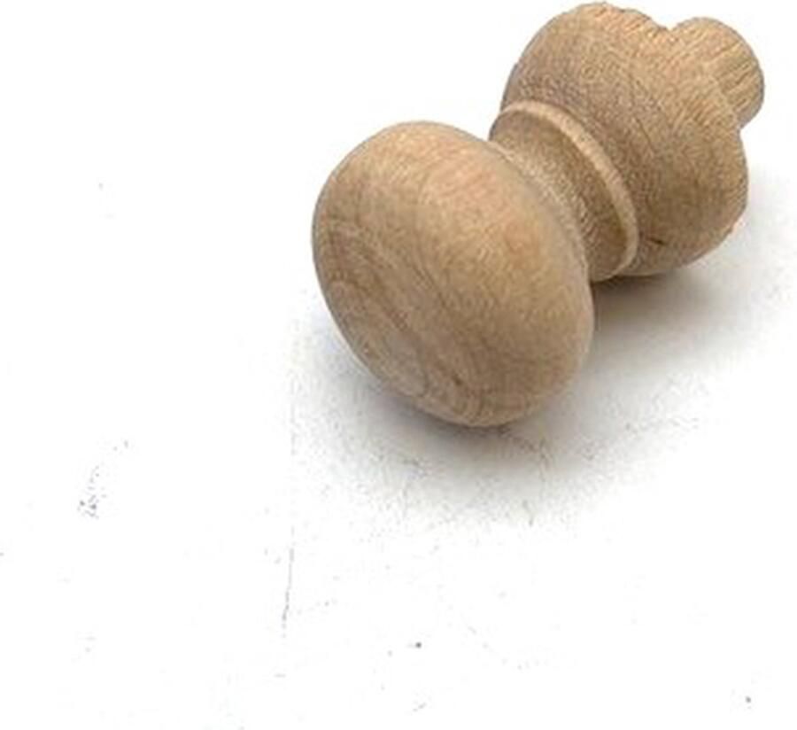 Parts & Pieces Houten knopje van lindehout rond met stift 18mm (10 stuks)