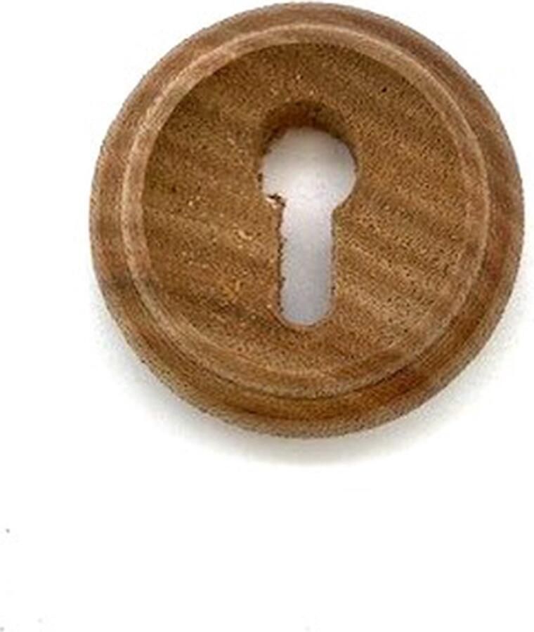 Parts & Pieces Houten sleutelplaatje Noten rond diep 40mm