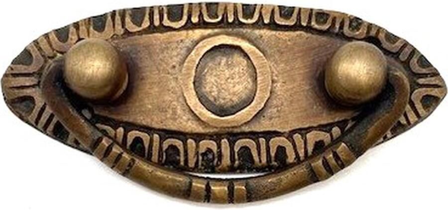 Parts & Pieces Ladegreep Messing Antiek Ovaal 88x34mm