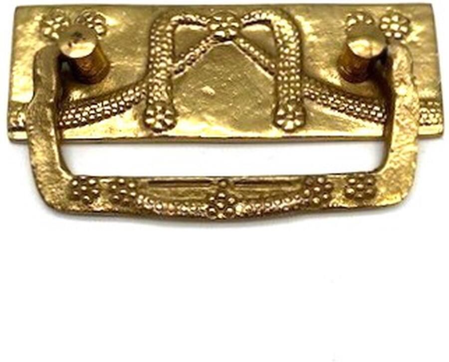 Parts & Pieces Ladegreep Messing glanzend horizontaal 'Bloemenregen' 93mm