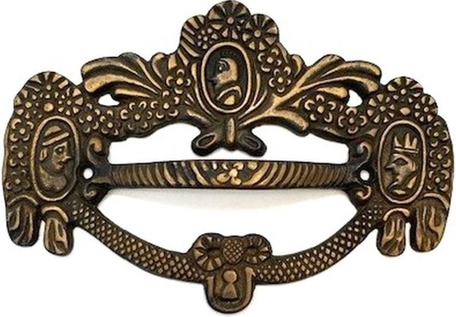 Parts & Pieces Ladetrekker Kabinet Messing antiek 142x100mm