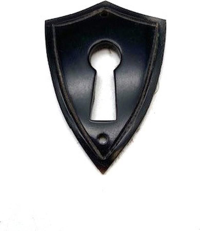 Parts & Pieces Sleutelplaat Been Zwart Schild 29x42mm