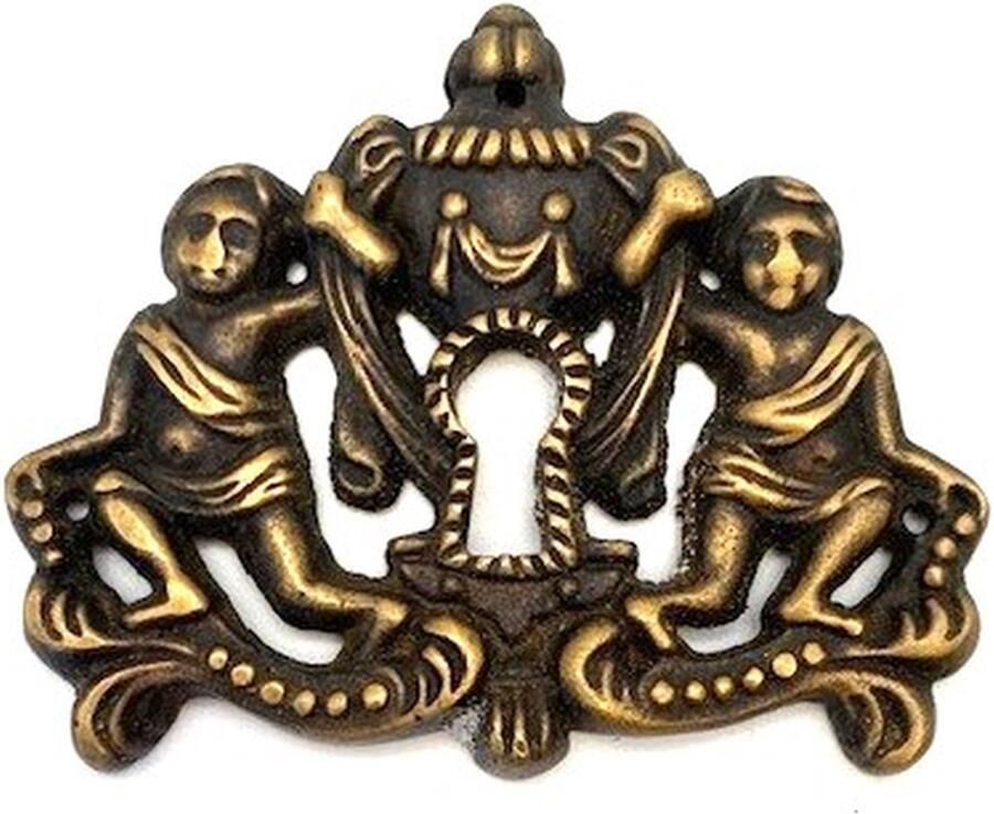 Parts & Pieces Sleutelplaat Kabinet Messing antiek 77x62mm