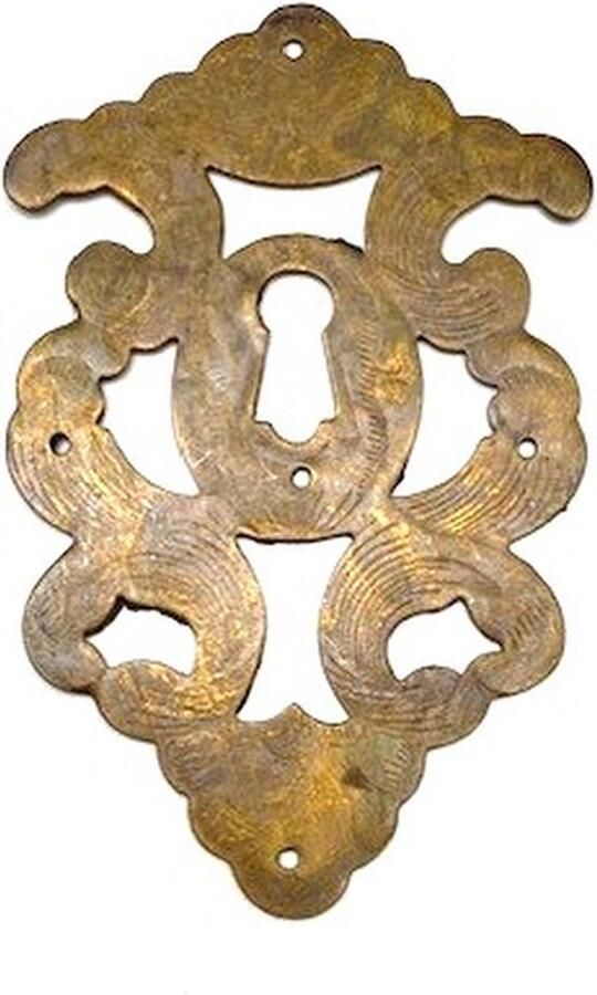 Parts & Pieces Sleutelplaat Messing Antiek Groot 67x104mm