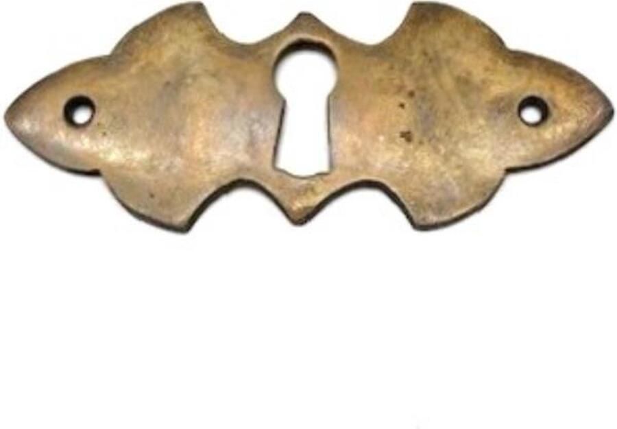 Parts & Pieces Sleutelplaat Messing antiek horizontaal 70x30mm