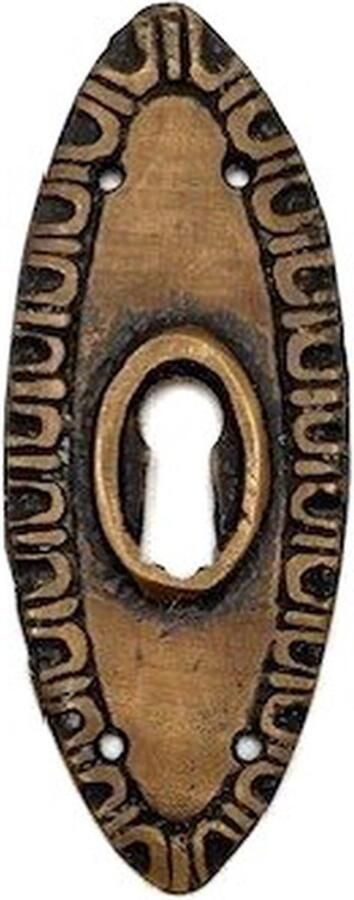 Parts & Pieces Sleutelplaat Messing Antiek Ovaal verticaal 34x91mm