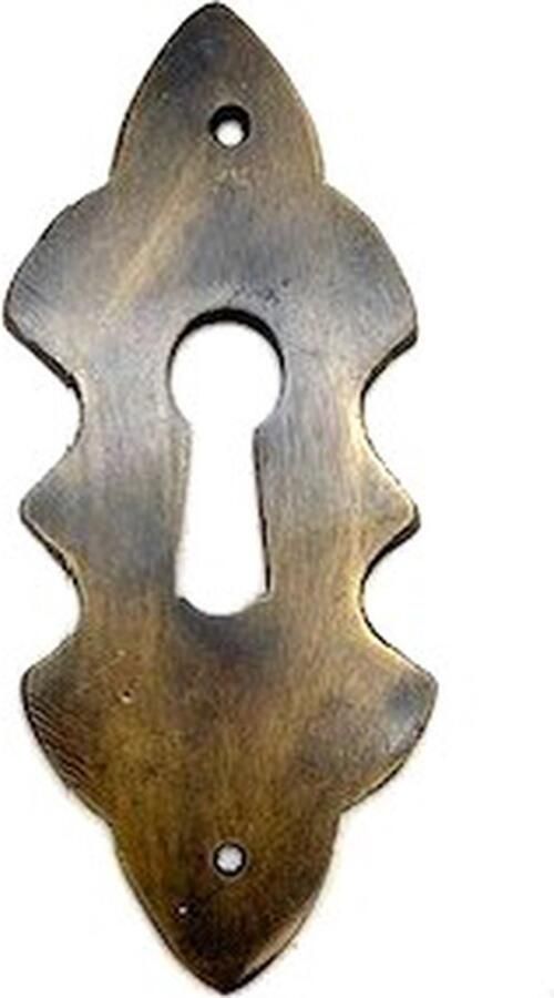 Parts & Pieces Sleutelplaat Messing antiek verticaal 32x73mm