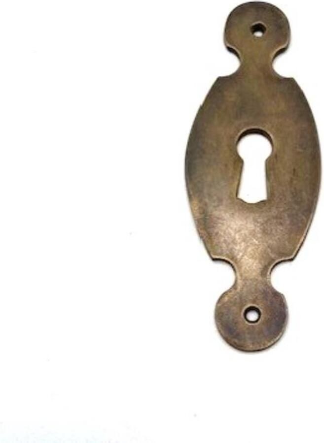 Parts & Pieces Sleutelplaat Messing antiek verticaal 32x82mm