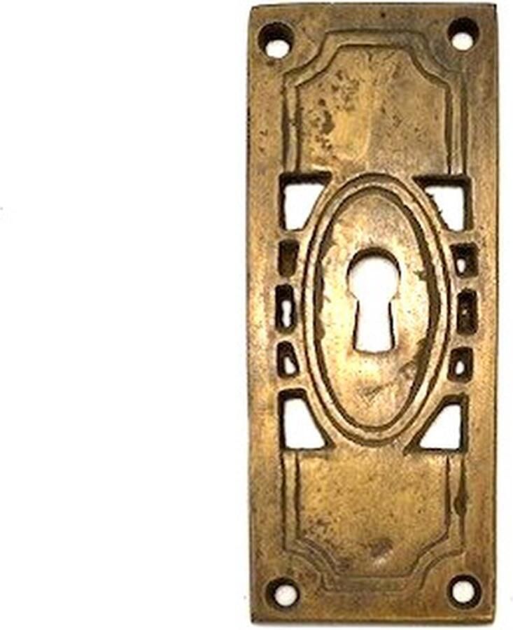 Parts & Pieces Sleutelplaat Messing antiek verticaal 33x82mm