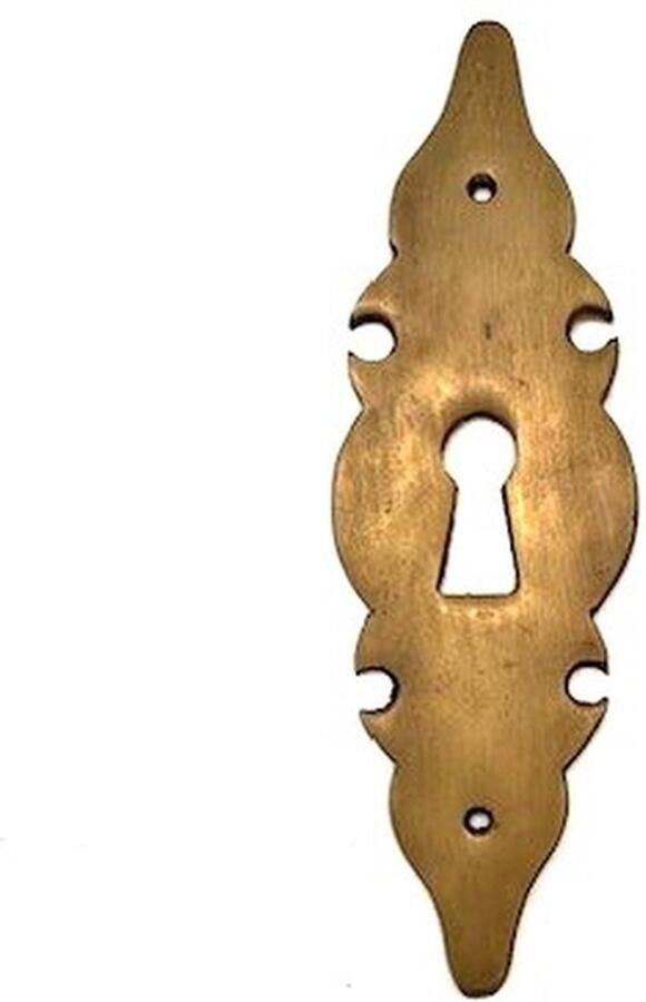 Parts & Pieces Sleutelplaat Messing antiek verticaal 34x108mm