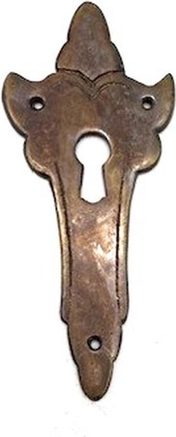 Parts & Pieces Sleutelplaat Messing antiek verticaal Ossenkop 38x88mm