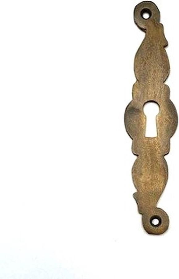Parts & Pieces Sleutelplaat Messing antiek verticaal smal 23x100mm