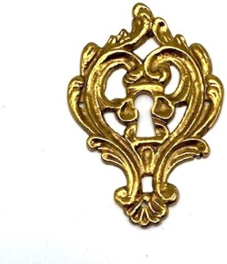 Parts & Pieces Sleutelplaat Messing glanzend 55x80mm