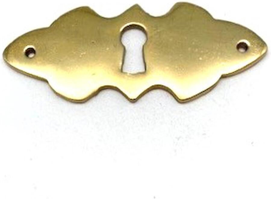 Parts & Pieces Sleutelplaat Messing glanzend horizontaal 70x30mm