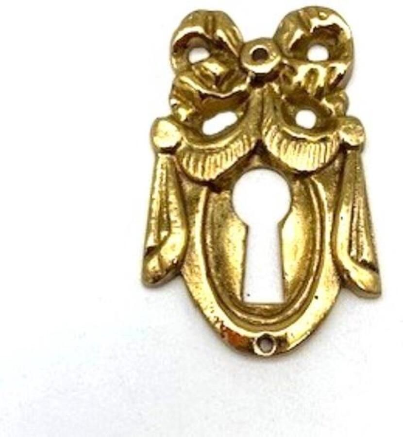 Parts & Pieces Sleutelplaat Messing glanzend Strik en Theater 34x50mm