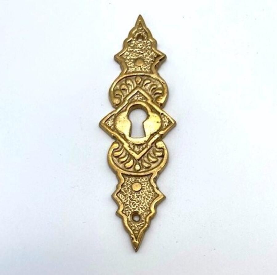 Parts & Pieces Sleutelplaat Messing glanzend verticaal 100mm