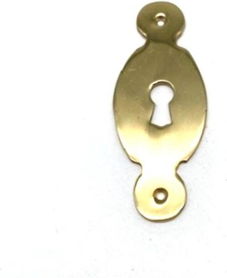 Parts & Pieces Sleutelplaat Messing glanzend verticaal 32x82mm