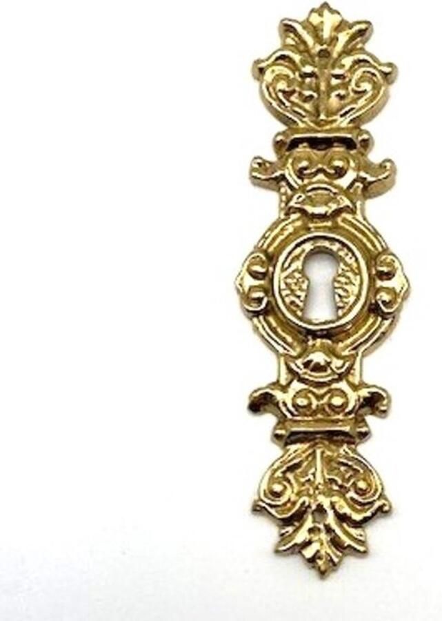 Parts & Pieces Sleutelplaat Messing glanzend verticaal 'Maya' 38x125mm