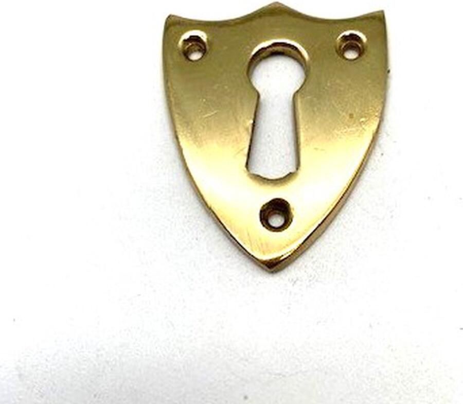 Parts & Pieces Sleutelplaatje Messing glanzend Wapenschild 32x40mm
