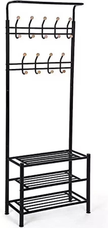 Parya Home Multifunctionele Garderobe Kast Met Kapstok En Schoenenrek - Foto 2