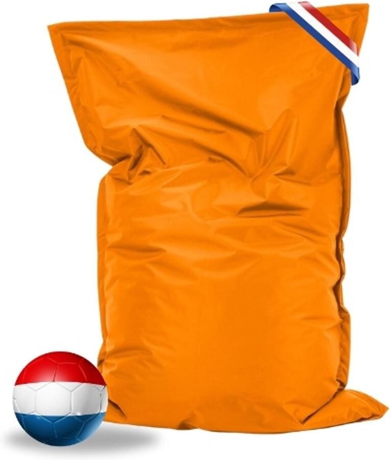 Bobbel Home Zitzak Bella Ruime zitzakken Kussen Nylon 100x150 cm Voor Binnen en Buiten Oranje - Foto 3