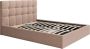 Pascal Morabito Bed met opbergruimte 160 x 200 cm Fluweel Beige MIRDAL van L 173 cm x H 104 cm x D 210 cm - Thumbnail 2