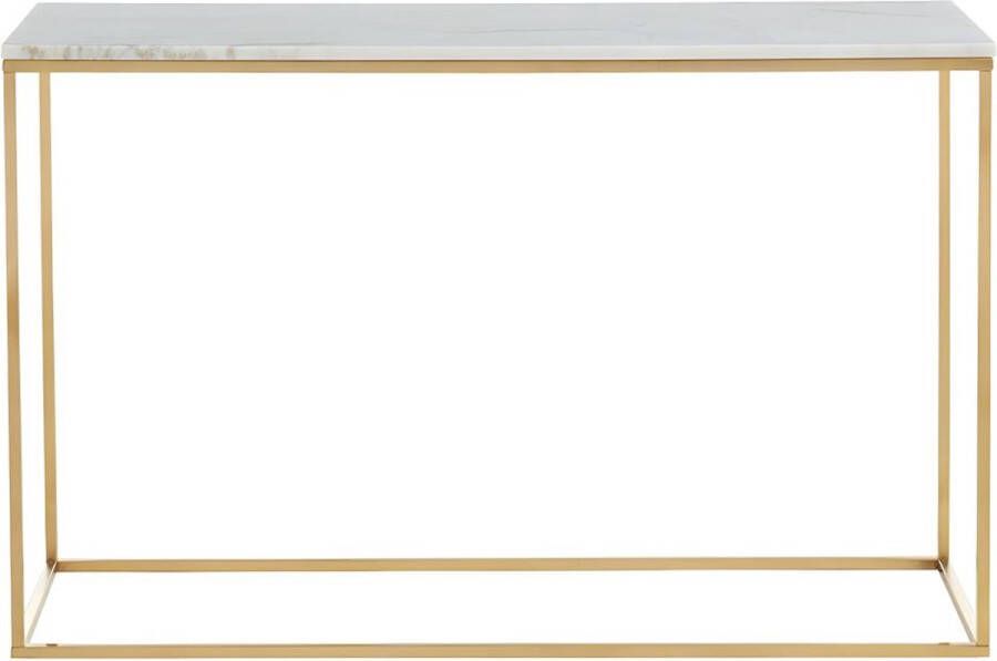 Pascal Morabito Design sidetable ARETHA Marmer en metaal Wit en goudkleurig van L 120 cm x H 76 cm x D 35 cm