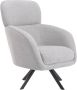 Pascal Morabito Draaibare fauteuil van gechineerde grijze stof LACONA van L 82 cm x H 102 cm x D 82 cm - Thumbnail 1