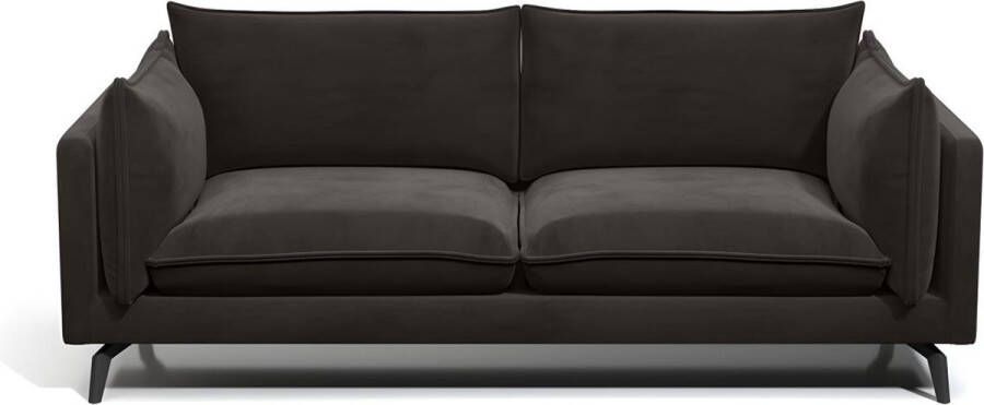 Pascal Morabito Driezitsbank KESTREL van velours Grijs van L 209 cm x H 85 cm x D 87 cm - Foto 3