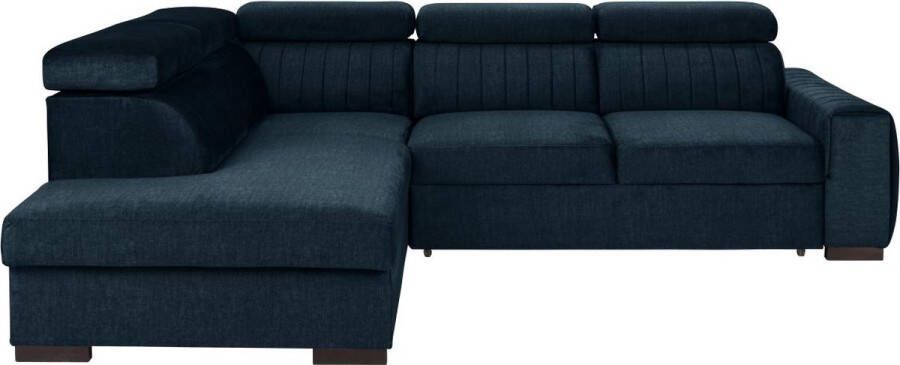 Grote slaapbank met hoek links in donkerblauwe stof LARICA van PASCAL MORABITO L 275 cm x H 85 cm x D 218 cm - Foto 3