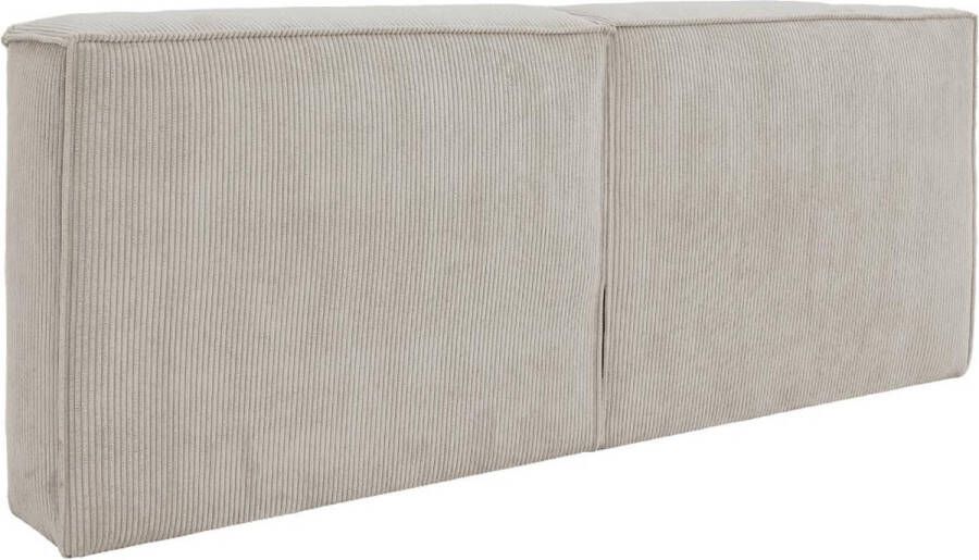 Pascal Morabito Hoofdbord 220 cm Ribfluweel Beige TIMANO van L 226 cm x H 90 cm x D 30 cm