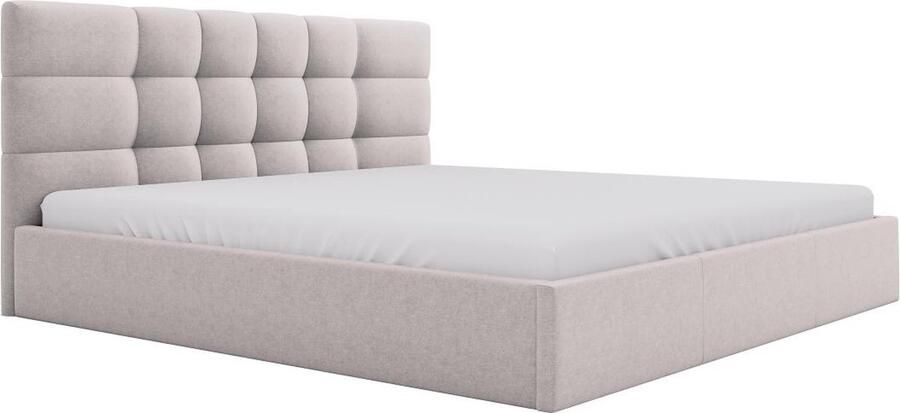Pascal Morabito Bed met opbergruimte 200 x 200 cm Stof Beige ELIAVA van L 213 cm x H 106 cm x D 210 cm - Foto 2