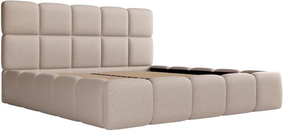 Pascal Morabito Bed met opbergruimte stof beige 140 x 190 cm