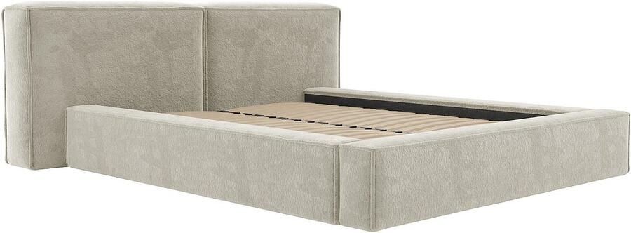 Pascal Morabito Bed met opbergruimte stof beige 140 x 190 cm - Foto 4