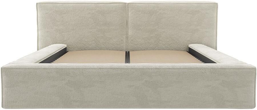 Pascal Morabito Bed met opbergruimte stof beige 140 x 190 cm - Foto 3