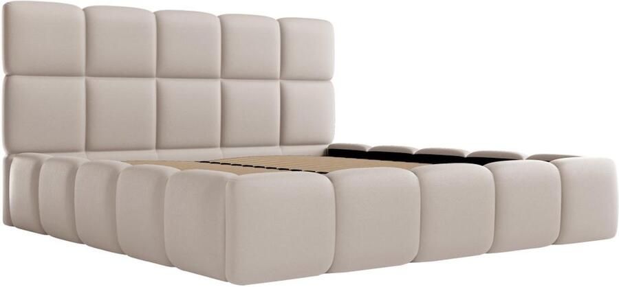 Pascal Morabito Bed met opbergruimte stof beige 180 x 200 cm
