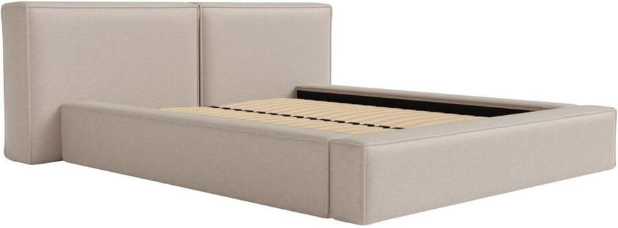Pascal Morabito Bed met opbergruimte stof beige 180 x 200 cm