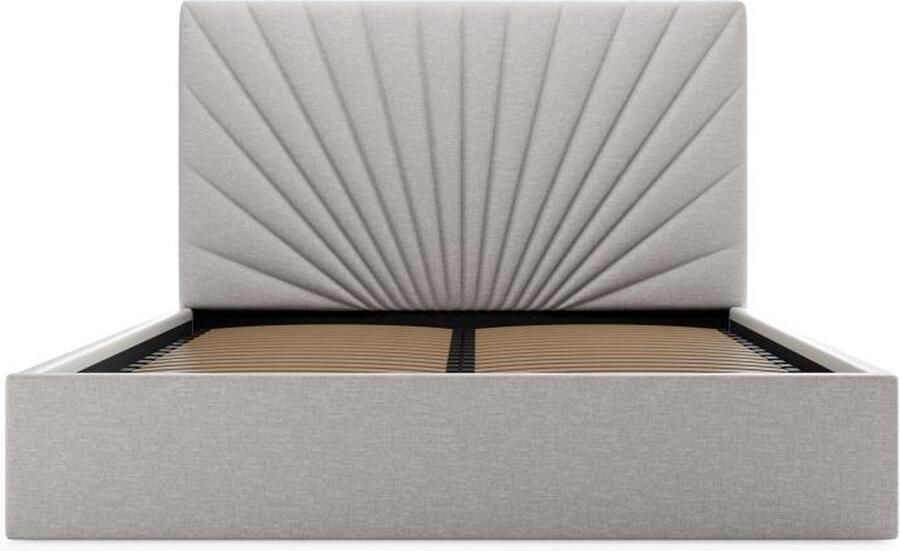Pascal Morabito Bed met opbergruimte 140 x 190 cm Stof Lichtgrijs RILIODA van L 153 cm x H 120 cm x D 209 cm