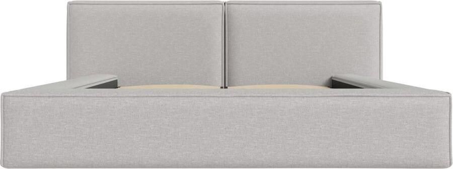 Pascal Morabito Bed met opbergruimte 140 x 190 cm Stof Lichtgrijs TIMANO van L 206 cm x H 90 cm x D 249 cm