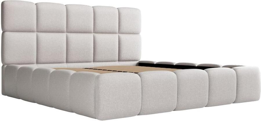 Pascal Morabito Bed met opbergruimte stof lichtgrijs 180 x