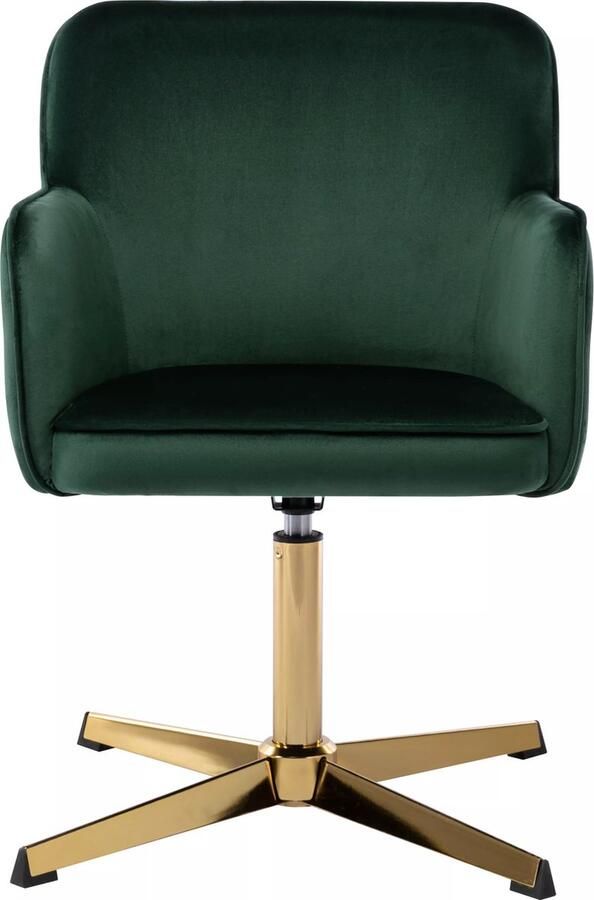 Pascal Morabito Bureaustoel Fluweel Groen en goudkleurig CAPULI L 70 cm x H 80 cm x D 70 cm - Foto 2