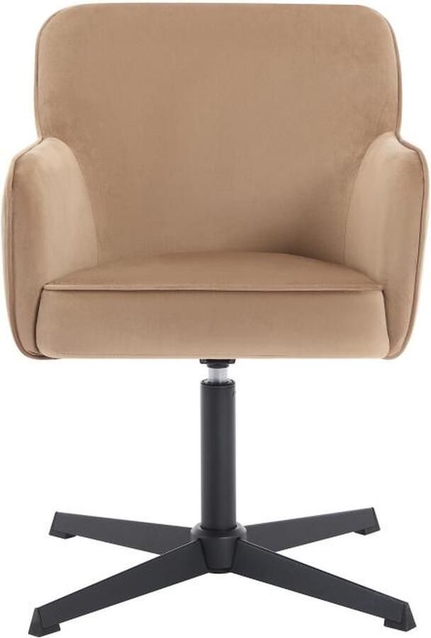 Pascal Morabito Bureaustoel Velours Beige en zwart CAPULI van L 70 cm x H 80 cm x D 70 cm