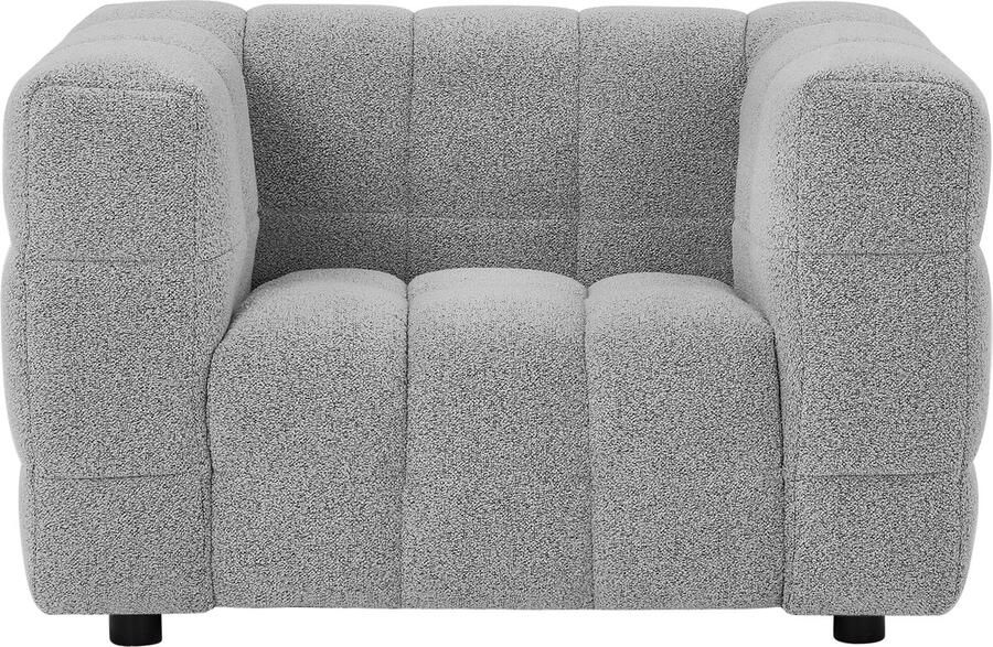 Pascal Morabito Fauteuil van lichtgrijze boucléstof LERICI van L 106 cm x H 72 cm x D 89 cm - Foto 2